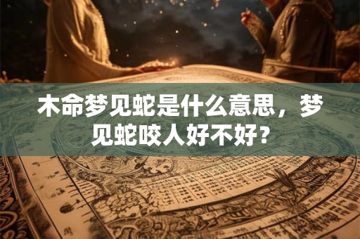 木命梦见蛇是什么意思，梦见蛇咬人好不好？