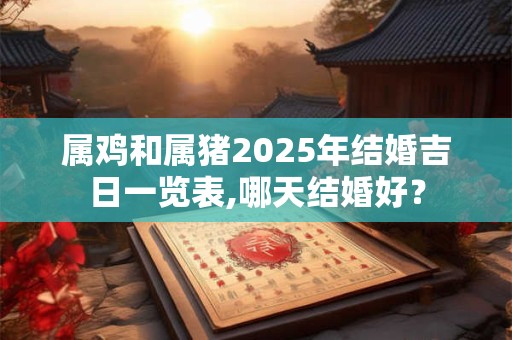属鸡和属猪2025年结婚吉日一览表,哪天结婚好？