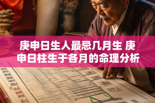 庚申日生人最忌几月生 庚申日柱生于各月的命理分析