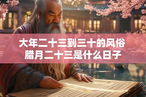 大年二十三到三十的风俗 腊月二十三是什么日子