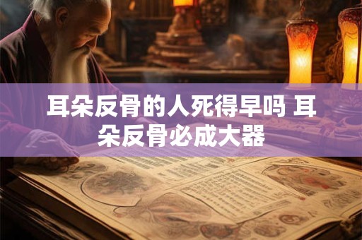 耳朵反骨的人死得早吗 耳朵反骨必成大器