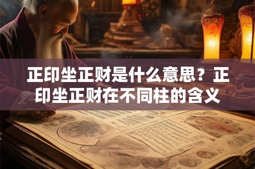 正印坐正财是什么意思？正印坐正财在不同柱的含义