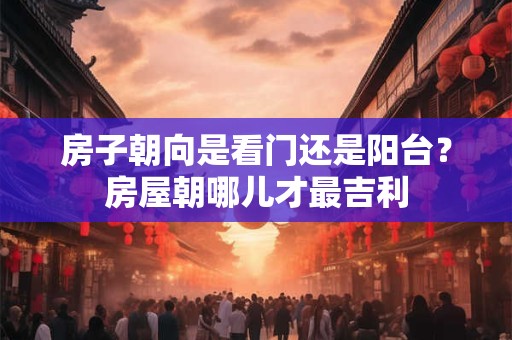 房子朝向是看门还是阳台？房屋朝哪儿才最吉利