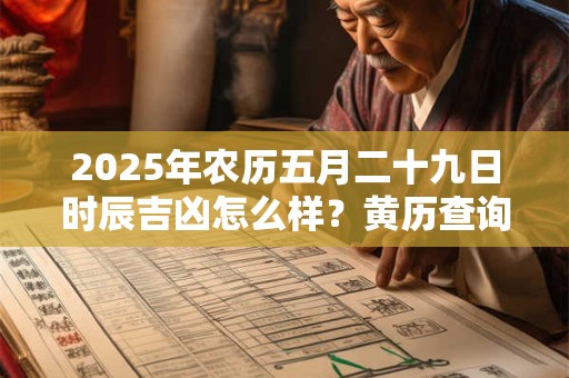 2025年农历五月二十九日时辰吉凶怎么样？黄历查询时辰吉凶