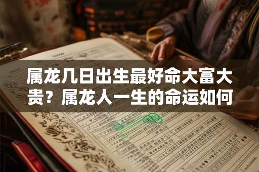 属龙几日出生最好命大富大贵？属龙人一生的命运如何？