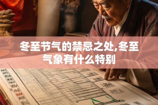 冬至节气的禁忌之处,冬至气象有什么特别