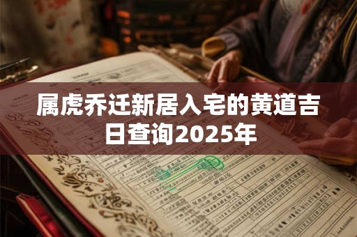 属虎乔迁新居入宅的黄道吉日查询2025年