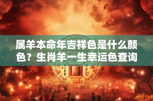 属羊本命年吉祥色是什么颜色？生肖羊一生幸运色查询