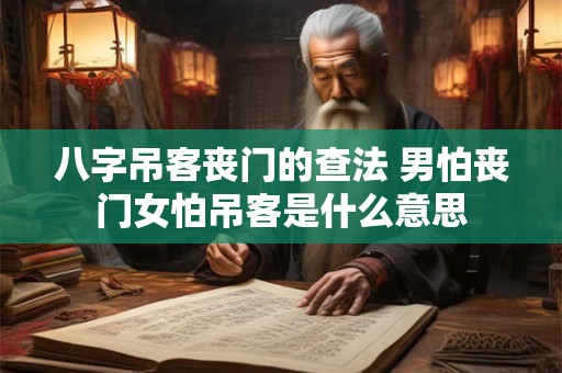 八字吊客丧门的查法 男怕丧门女怕吊客是什么意思