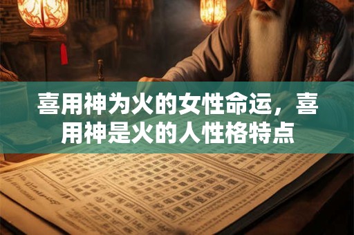 喜用神为火的女性命运，喜用神是火的人性格特点