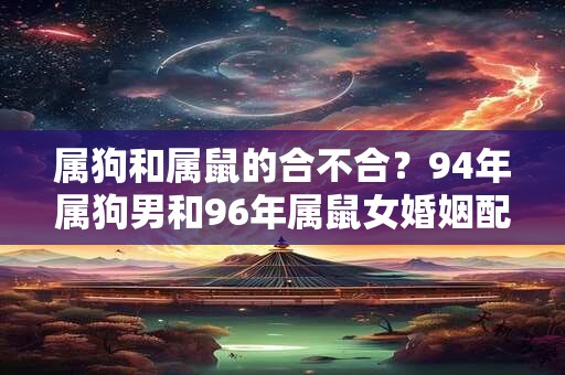 属狗和属鼠的合不合？94年属狗男和96年属鼠女婚姻配吗？