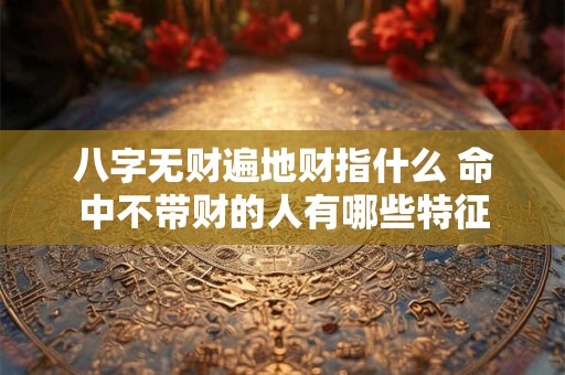 八字无财遍地财指什么 命中不带财的人有哪些特征