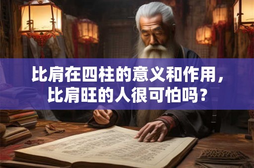 比肩在四柱的意义和作用，比肩旺的人很可怕吗？