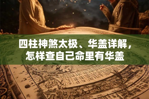 四柱神煞太极、华盖详解，怎样查自己命里有华盖