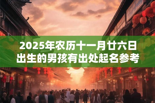 2025年农历十一月廿六日出生的男孩有出处起名参考