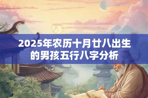 2025年农历十月廿八出生的男孩五行八字分析