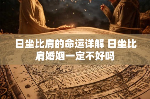 日坐比肩的命运详解 日坐比肩婚姻一定不好吗
