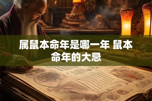 属鼠本命年是哪一年 鼠本命年的大忌