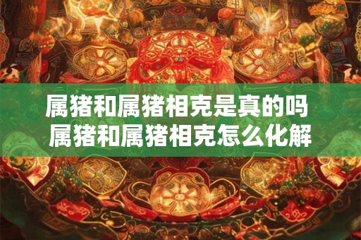 属猪和属猪相克是真的吗 属猪和属猪相克怎么化解