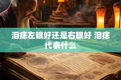 泪痣左眼好还是右眼好 泪痣代表什么