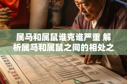 属马和属鼠谁克谁严重 解析属马和属鼠之间的相处之道