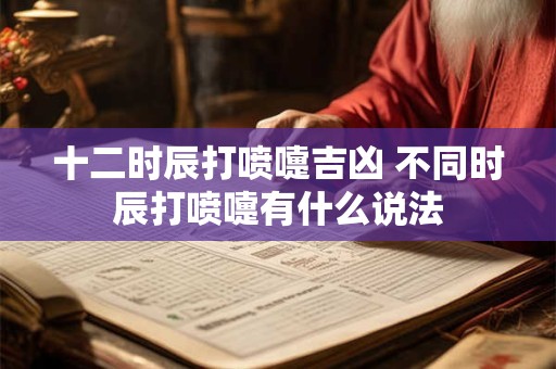 十二时辰打喷嚏吉凶 不同时辰打喷嚏有什么说法