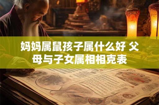 妈妈属鼠孩子属什么好 父母与子女属相相克表
