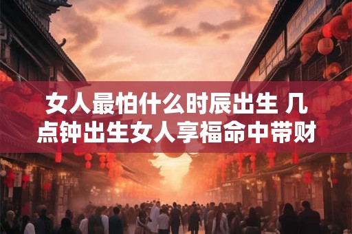 女人最怕什么时辰出生 几点钟出生女人享福命中带财