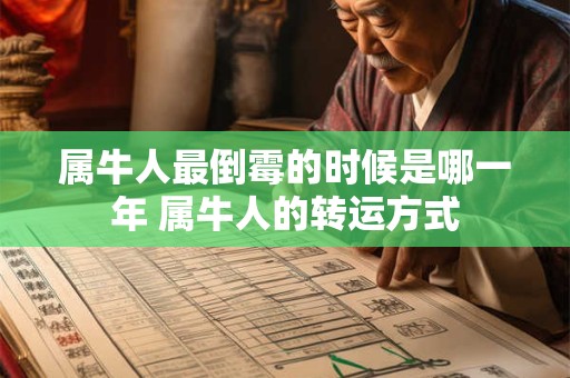 属牛人最倒霉的时候是哪一年 属牛人的转运方式