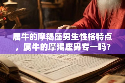属牛的摩羯座男生性格特点，属牛的摩羯座男专一吗？