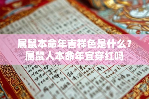 属鼠本命年吉祥色是什么？属鼠人本命年宜穿红吗