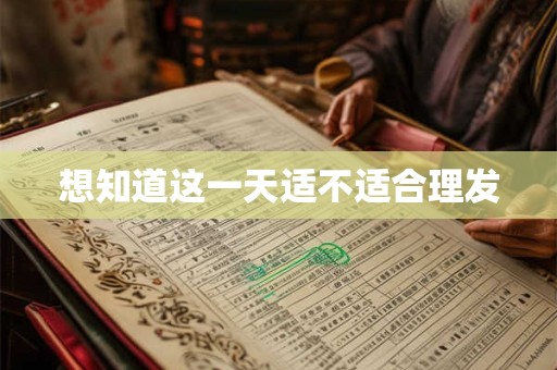 想知道这一天适不适合理发
