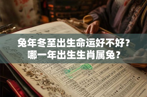兔年冬至出生命运好不好？哪一年出生生肖属兔？