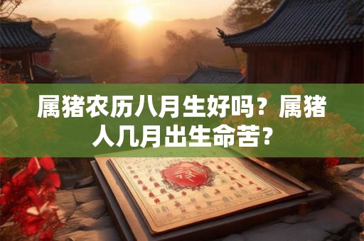 详细阅读:属猪农历八月生好吗?属猪人几月出生命苦? 属猪农历八月生好吗?属猪人几月出生命苦?