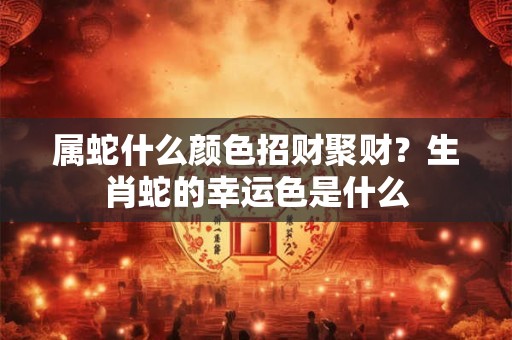 属蛇什么颜色招财聚财？生肖蛇的幸运色是什么