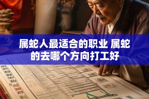 属蛇人最适合的职业 属蛇的去哪个方向打工好