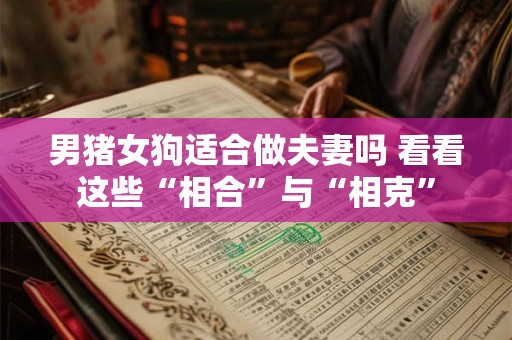 男猪女狗适合做夫妻吗 看看这些“相合”与“相克”
