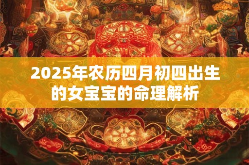 2025年农历四月初四出生的女宝宝的命理解析