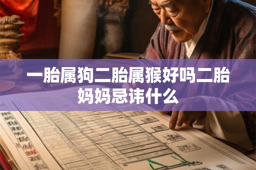 一胎属狗二胎属猴好吗二胎妈妈忌讳什么