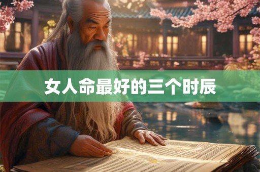 女人命最好的三个时辰