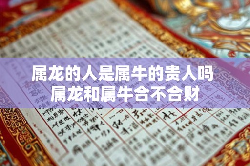 属龙的人是属牛的贵人吗 属龙和属牛合不合财