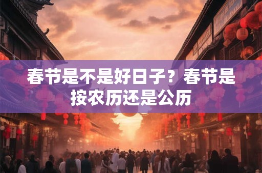 春节是不是好日子？春节是按农历还是公历