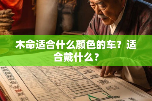 木命适合什么颜色的车？适合戴什么？