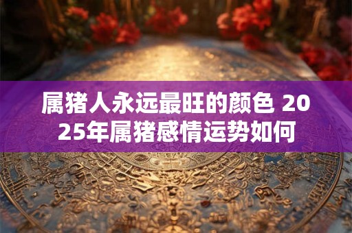 属猪人永远最旺的颜色 2025年属猪感情运势如何