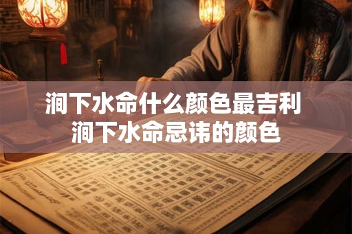 涧下水命什么颜色最吉利 涧下水命忌讳的颜色