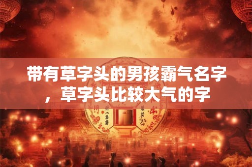 带有草字头的男孩霸气名字，草字头比较大气的字