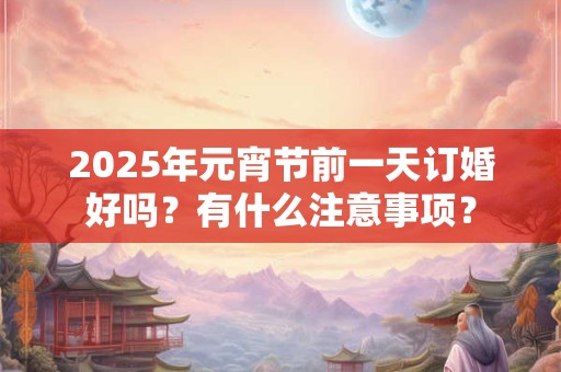 2025年元宵节前一天订婚好吗？有什么注意事项？