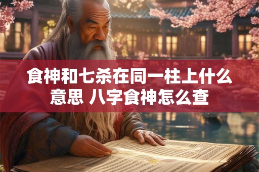 食神和七杀在同一柱上什么意思 八字食神怎么查