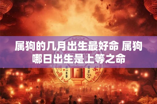属狗的几月出生最好命 属狗哪日出生是上等之命