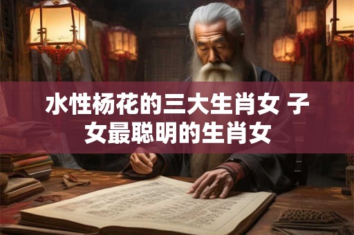 水性杨花的三大生肖女 子女最聪明的生肖女